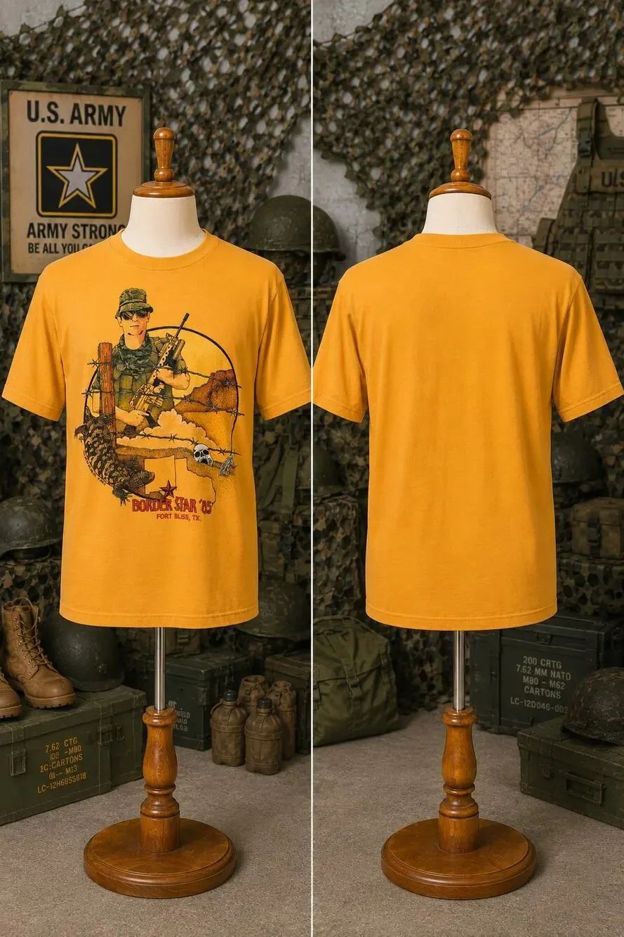 Vintage Eagle’s Mere Border Star ’85 Fort Bliss TX Army T-Shirt USA L